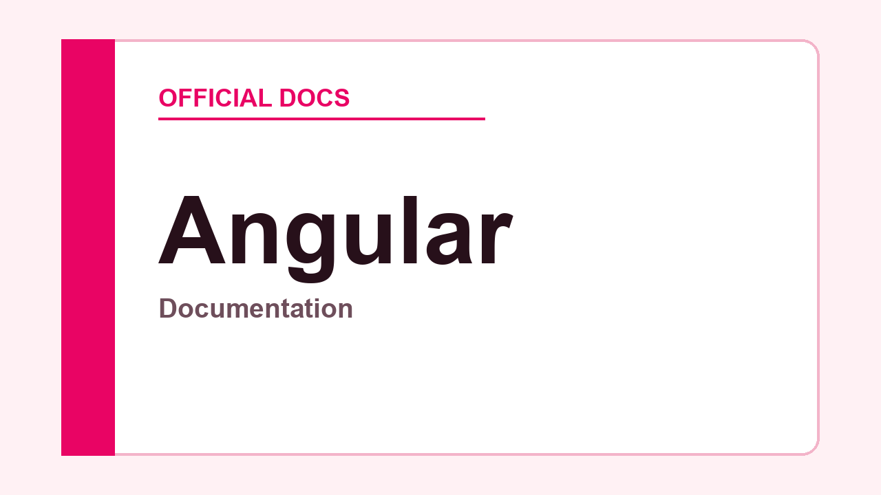 Angular 官方文档