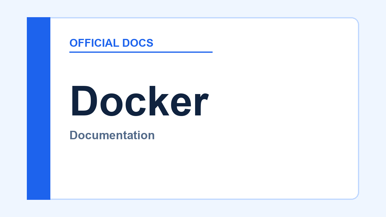 Docker Docs 官方文档